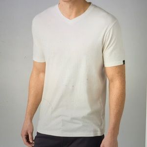 White PrAna V-Neck T-Shirt - medium rarely used